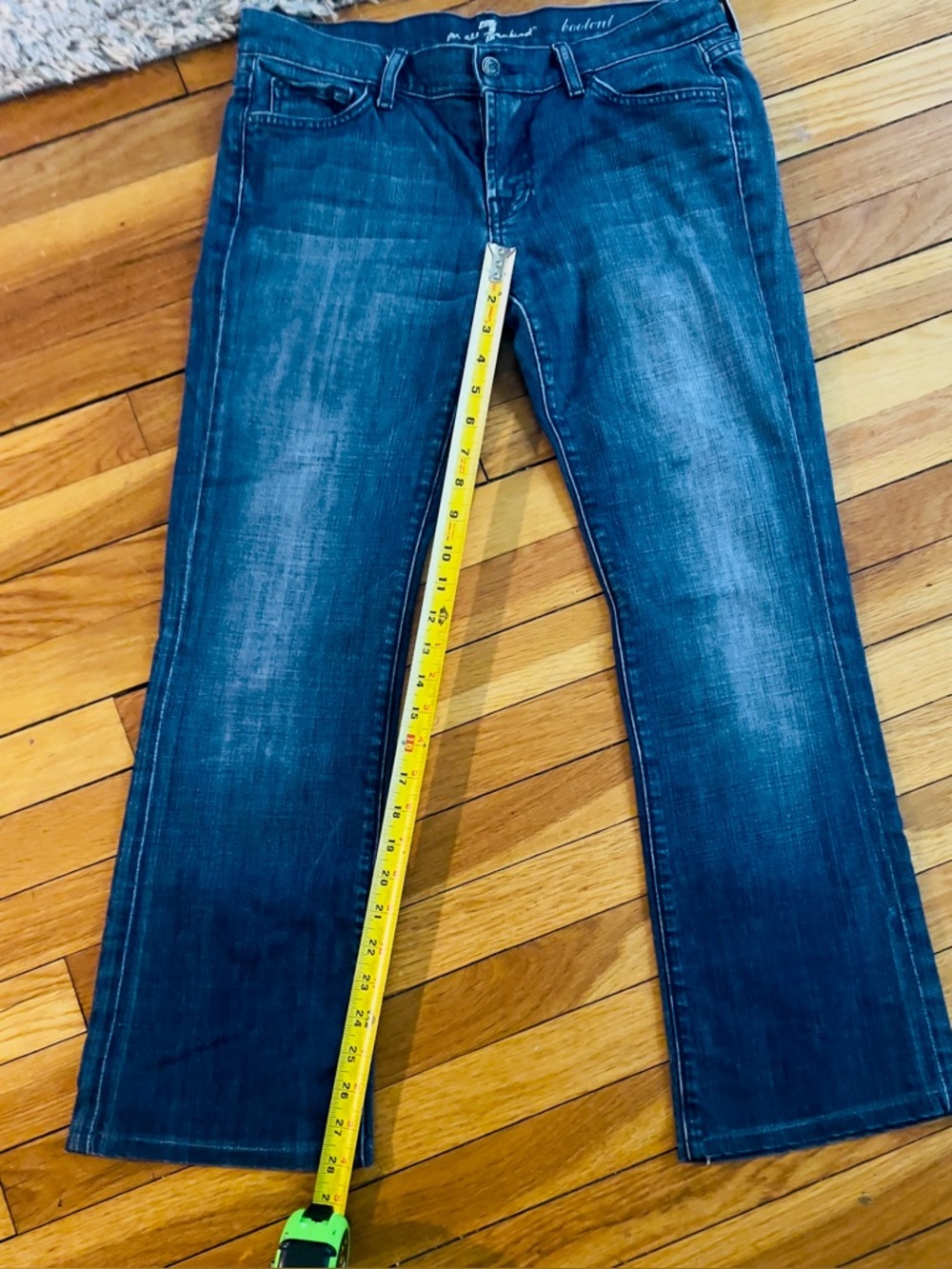 Perfect !! 7 for All Man Kind boot low rise jeans flap pocket size 29